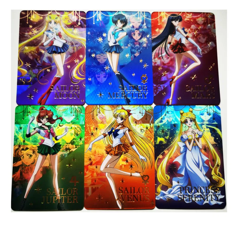 Collectibles-Game Sailor-Moon Crystal Anime Sexy Girls Hobby Bronzing 9pcs/Set