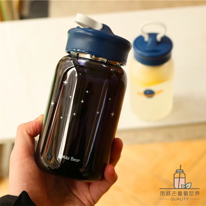 Простая стеклянная портативная Хрустальная модная бутылка для воды креативная бутылка для воды красочная милая мини-бутылка Корейская FF70P