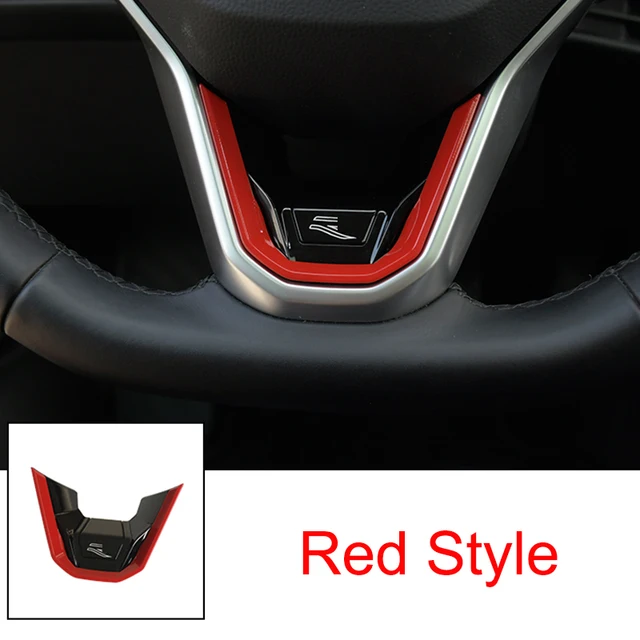 Car Steering Wheel New R Emblem Badge Logo Mark Sticker Trim for VW Golf 8 MK8 Accessories 2020 2021 Red Style 1 pcs