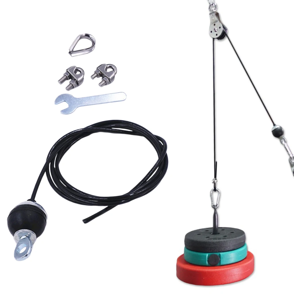 Heavy Duty Fitness DIY Pulley Cable Attachment for Triceps Shoulder Workout Gym Fitness Equipment Weight Lifting Accessories