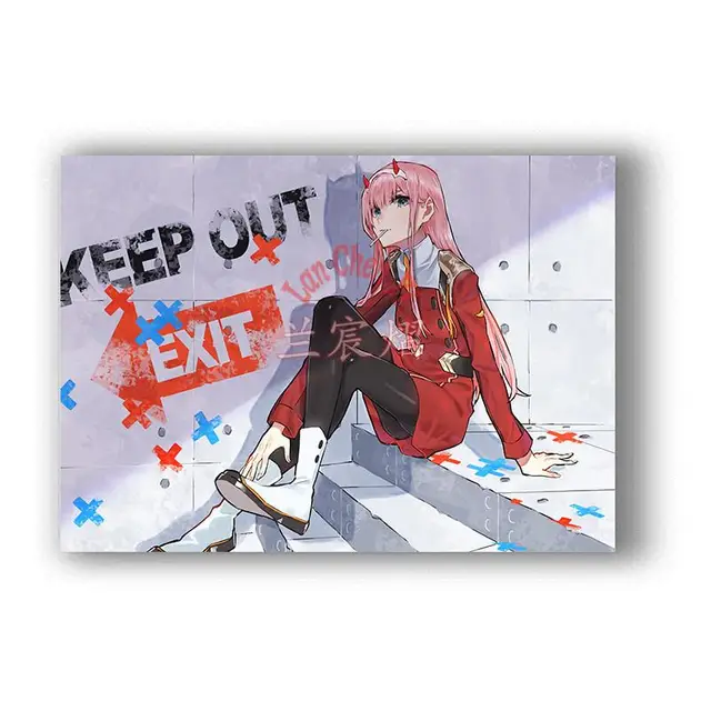 Anime DARLING in the FRANXX 02 Zero Two Poster Wall HD Scroll Poster 8x12