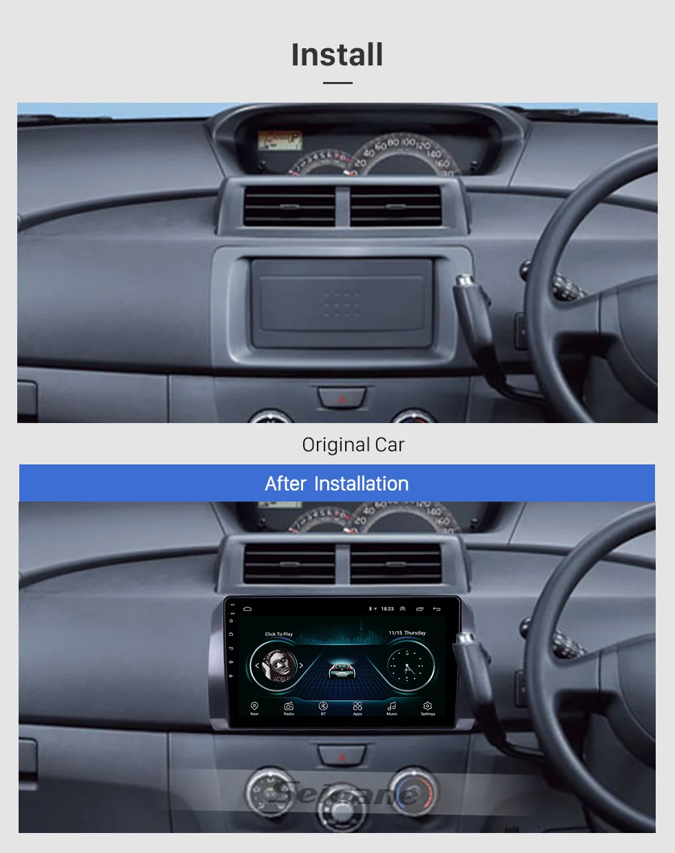 Seicane 10,1 ''Android 8,1 Автомобильный gps Радио стерео для Toyota B6 2006/Subaru DEX 2008/Daihatsu WO 2005 БЛОК Поддержка Carplay DVR