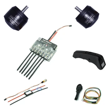 Billige 10% OFF Elektrische Skateboard Bürstenlosen DC Motor Mit Dual ESC Basierend Auf VESC6 H6355 160KV 1620W Flipsky DIY KIT