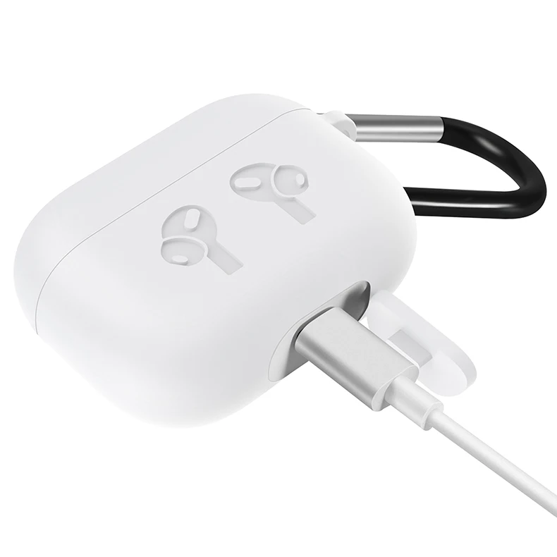 Роскошный мягкий силиконовый чехол для Airpods Pro Airpods3, противоударные защитные сумки с крючком, брелок для AirPods 3, чехол для наушников
