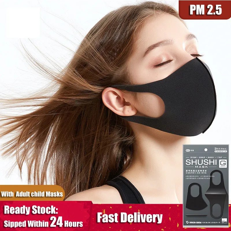 

5Pcs FFP2 PM2.5 Cotton Face Mask Dustproof Pollution Mask Earloop Washable Respirator Dust Mask Reusable Soft Mask Gas Mascarila