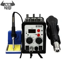 DANIU 8586 700 Вт 2 в 1 ESD паяльная станция СВЕТОДИОДНЫЙ Цифровой паяльник паяльная станция BGA паяльная станция горячий воздух