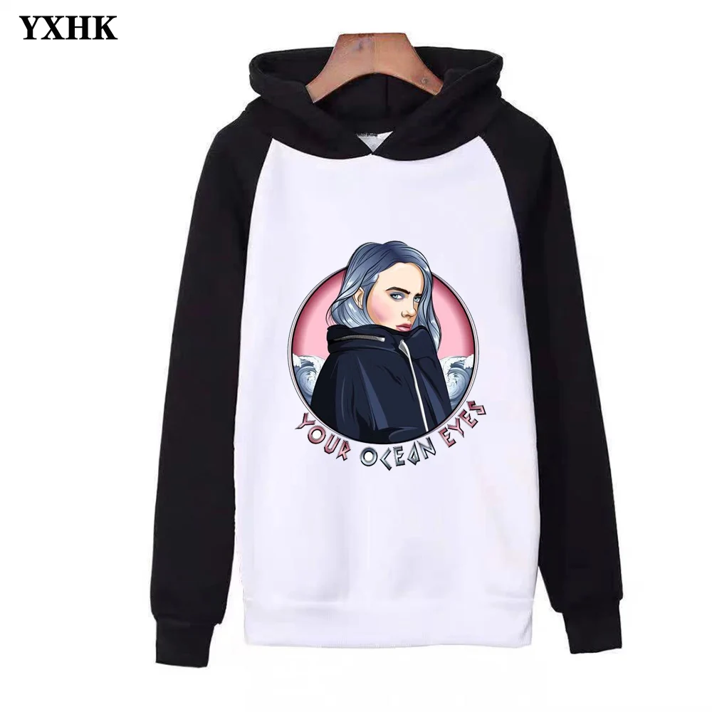 

2019 Hot Sale Casual Fashion Streetwear Hoodies Billie Eilish Fashion Printed Hoodies Women / Men Long Sleeve Hooded Sweatshirt