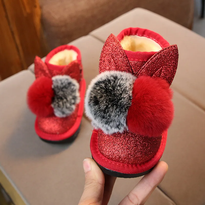 

Winter Baby Shoes Baby Toddler Cotton Warm Comfortable Toddler Non-slip Soft Bottom Cotton Shoes Babies Shoes for Baby Girl