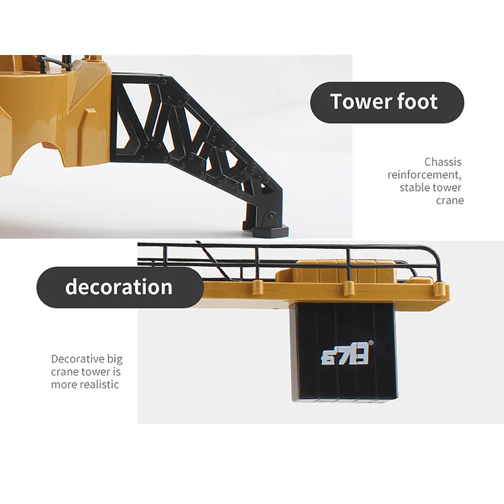 Игрушечная машинка на больших колесах Пластик интерактивные игрушки-машинки для детей дистанционного Управление гусеничный игрушка-кран Поднимите Строительный набор W916