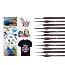 12 шт набор кистей для миниатюрных акварельных акриловых масляных красок для рисования Ручка Кисть для рисования D08B