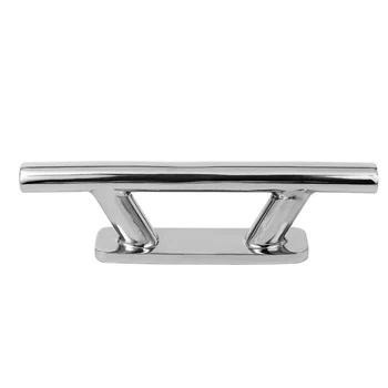 

Flip Up Low Yacht Accessories Marine Mooring Polished Dock Boat Cleat Parts Stainless Steel Deck Hardware Water Sports Flat