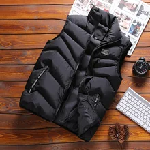 Sunny Scholar Стильный хлопковый жилет осенний и зимний тренд Повседневный толстый теплый мужской жилет пальто корейский стиль приталенный