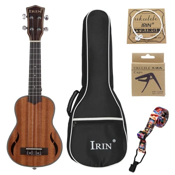 

Irin Soprano Ukulele Kits 21 Inch Mahogany Wood Acoustic Guitar Ukelele Bag Capo Strap String High-Grade Hawaii 4 String Guitarr