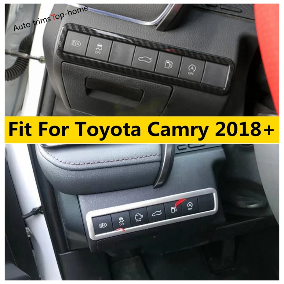 

Front Lights Head Lamps Switch Button Decor Frame Cover Trim Fit For Toyota Camry 2018 - 2023 Interior Car Accessories