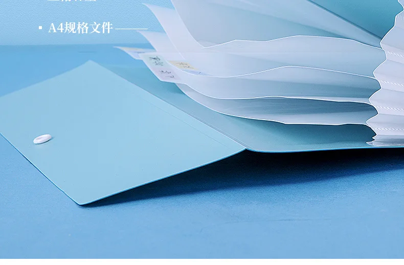 Deli Stationery 72455 File Holder 5 Lattice Students A4 Specification Simple fen lei jia Voucher Info Booklet Test Paper Clip