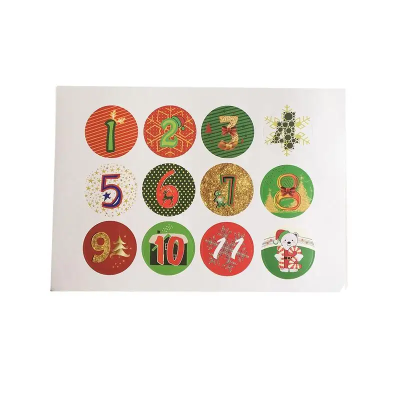 10 Sheet Christmas Sealing Sticker Cookies Candy Bag Baking Cake Gifts Box DIY Sealing Sticker - Цвет: 1 to 12
