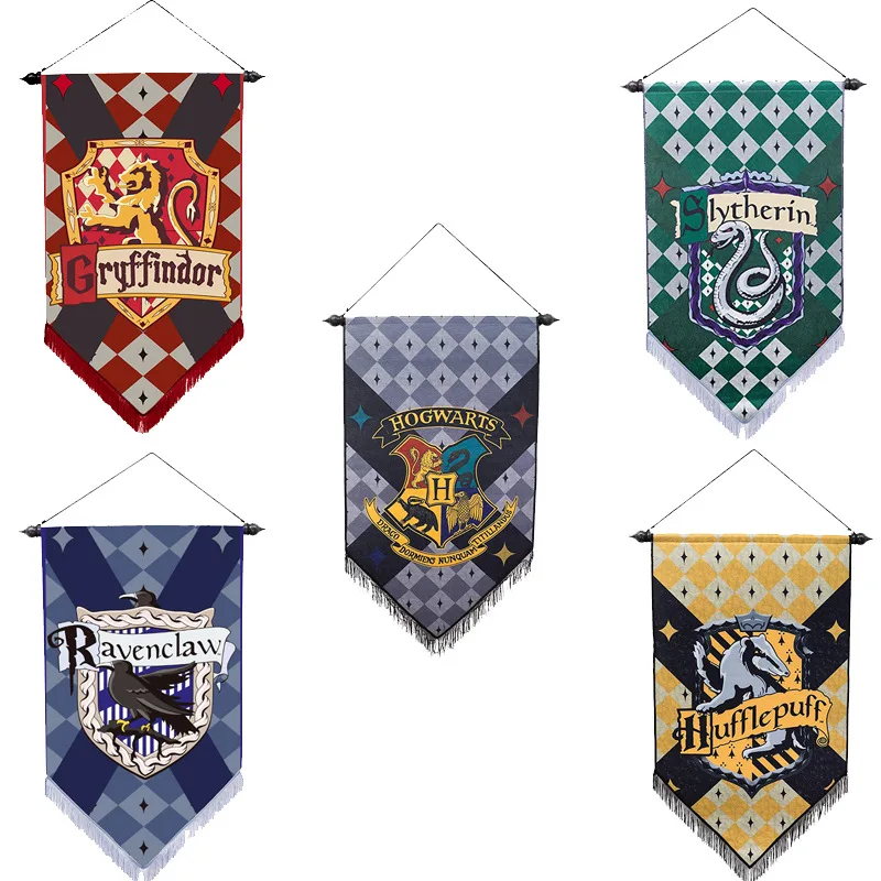 45,72x30,48 см Ретро Волшебная эмблема факультета значок картонный заголовок с флажками флаг баннер House для подвески на стену, флаг плакат картина из 5 частей