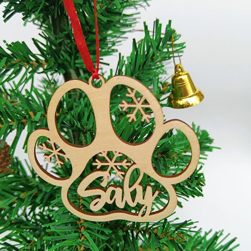 Zouwii Adorno De Navidad De Hueso Personalizado, Adornos De Madera