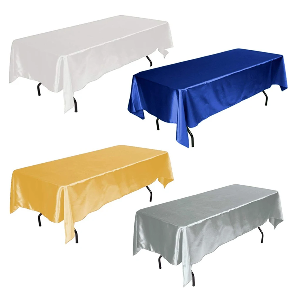 Rectangle Satin Tablecloth Table Cloth Overlays Wedding Christmas Baby Shower Birthday Banquet Decor Home Dining | Дом и сад