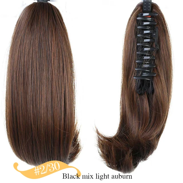 MSTN Synthetic Short Straight Ponytail Extension Claw Clip in Hair Extensions Natural Pony Tail Fake Hair Hairpiece For Women 2I30