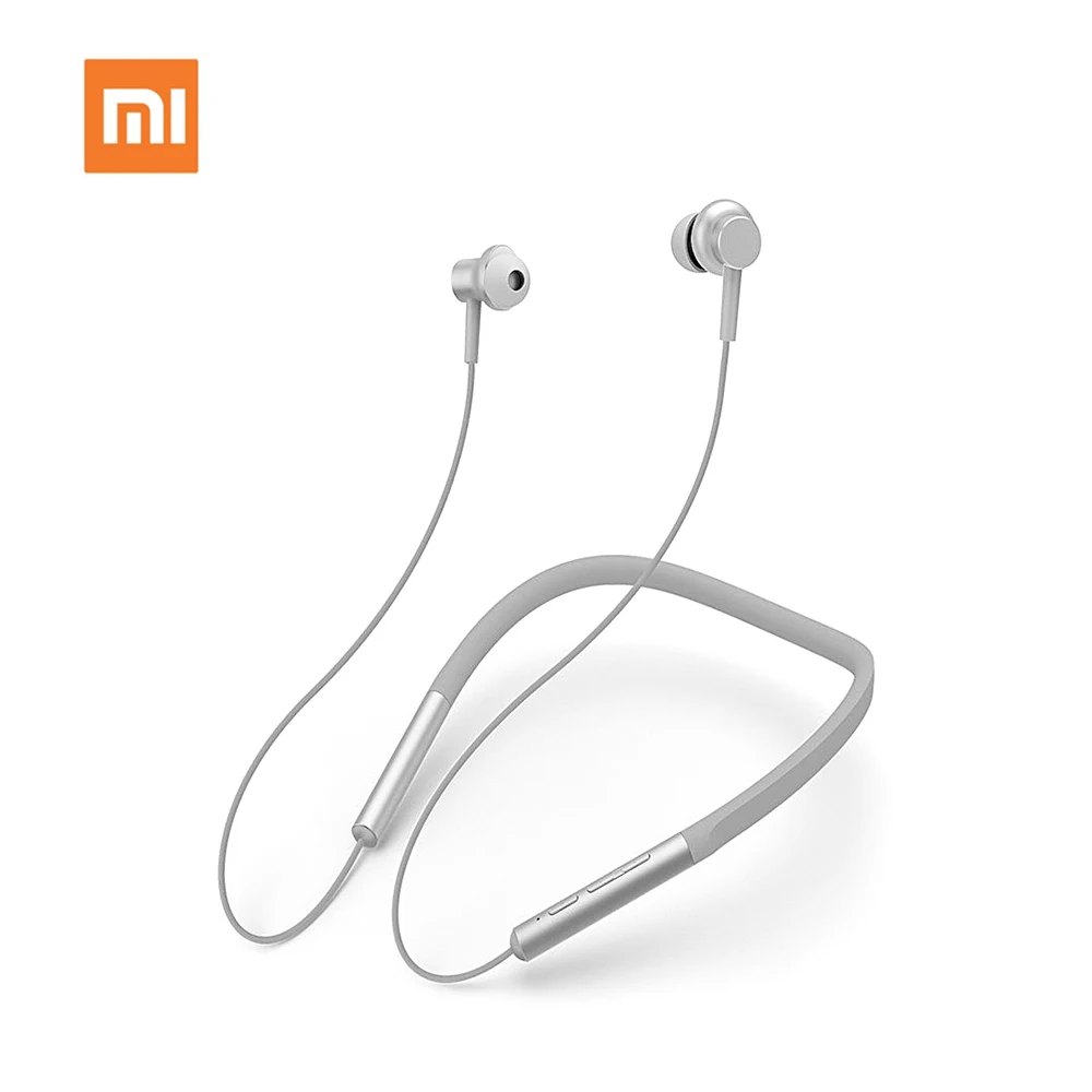 Серый Xiaomi Bluetooth наушники Xiaomi беспроводные наушники спортивные наушники LYXQEJ01JY наушники bt портативное ожерелье наушники для телефонов - Цвет: Серый