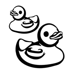 15*13.3cm Rubber Duck Bathroom - Cartoon Decal Sticker New Style Hot Cute And Interesting Fashion Sticker Decals