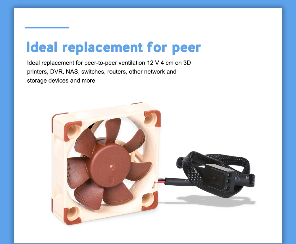 GmFive Noctua NF-A4x10 FLX Вентилятор охлаждения 40 мм 40X40X10 4500 об/мин 17,9 дБ(А) кулер вентилятор Радиатор бесшумный для Ender 3 части 3d принтера