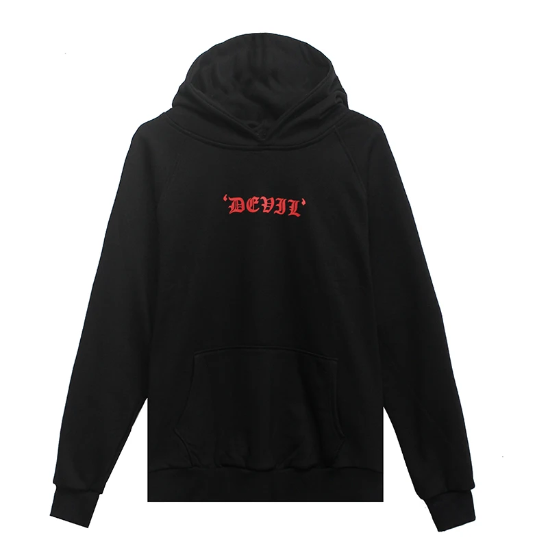 April MOMO Solid Cotto Devil вышивка крыло толстовки оверсайз хип-хоп стиль Swag Tyga Толстовка Осень толстовки