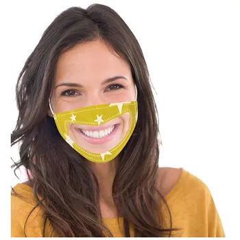 

Smile Communicator Face Mask with Clear Vinyl Visible Mouth Cover Lip Reading Breathable Face Mask Reusable Mouth Caps Mouth Mas