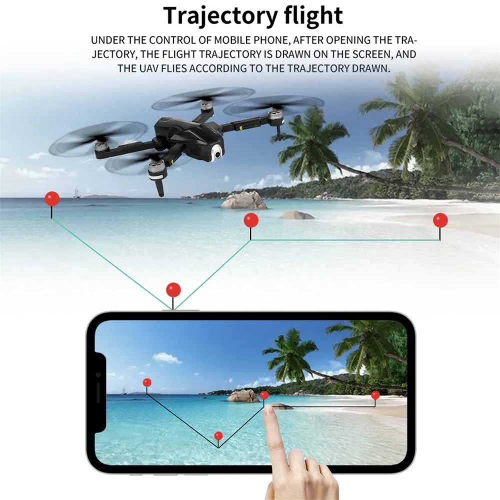 XMRC M8 GPS 5G WIFI FPV 4K Ultra HD Camera Brushless Foldable RC Drone Brushless Remote Quadruple Aircraft Color Box Version