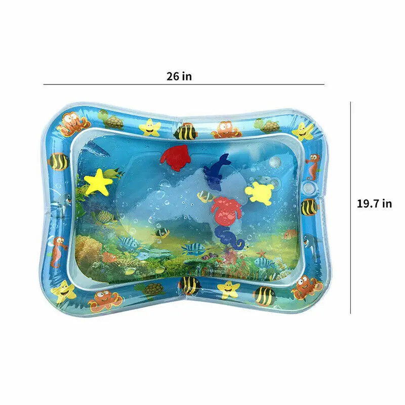 66x50 см детский водный игровой коврик, надувной, утолщенный, ПВХ, для младенцев, животик, время, игровой коврик для малышей, для веселой активности, игровой центр, водный коврик
