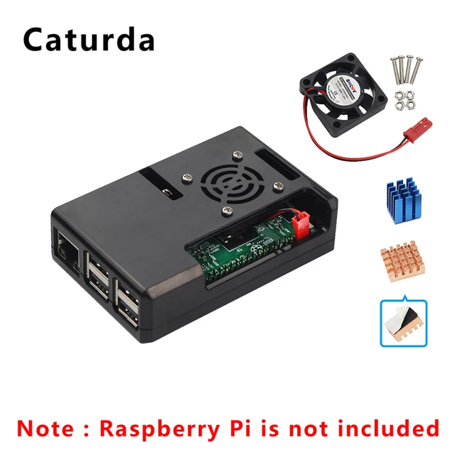 New!Pi Box ABS case for Raspberry Pi 3 Raspberry Pi 2 Model B 2pcs pure aluminum heat sink,Black Raspberry Pi 3!! 