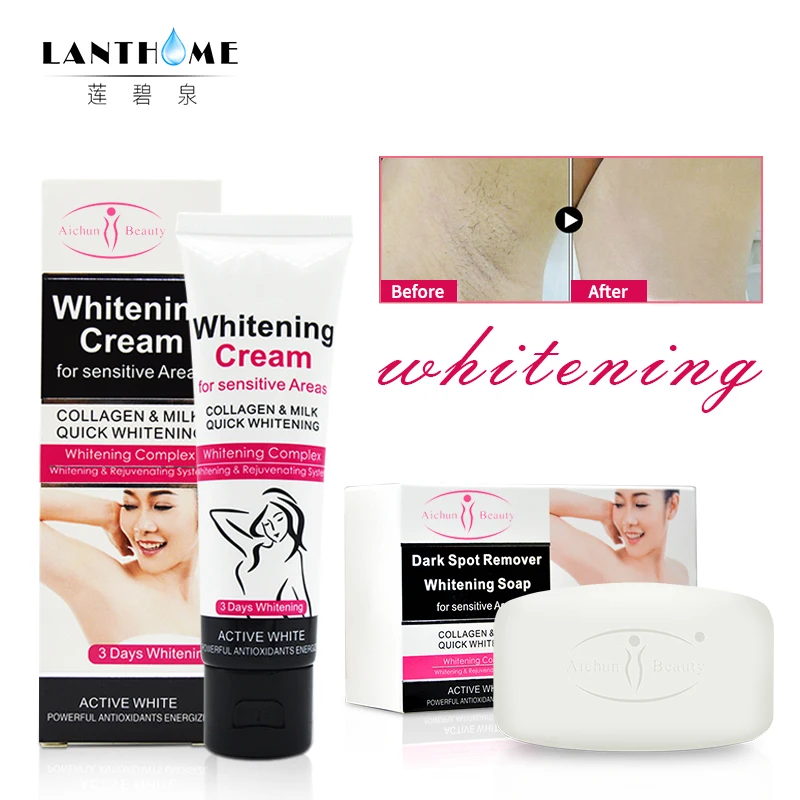 2pc Beauty Body Whitening Cream Vaginal Lips Private Part Pink Underarm Intimate Whitening Dark