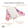 5Pcs Reusable Panty Liner Regular Flow Menstrual Pads Organic Bamboo Cloth Tampons Urinary Incontinence Sanitary Pads With Bag 5