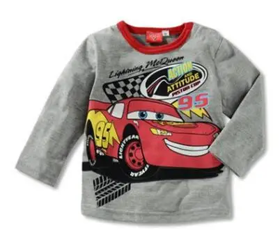 Летние футболки для мальчиков с принтом автомобилей 95 McQueen хлопковая футболка