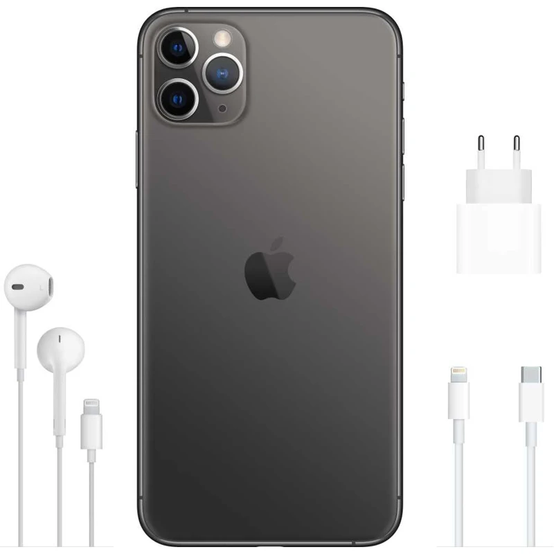 Смартфон Apple iPhone 11 Pro Max MWHJ2RU/A 256Gb серый космос 3G 4G 1Sim 6.5" OLED 1242x2688 iOS 13
