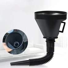 

Big Size Car Oiler Funnel Spout Oil Water Fuel Petrol Gasoline Filling Tool Flexible Tube Travel Emergency Tool For Car