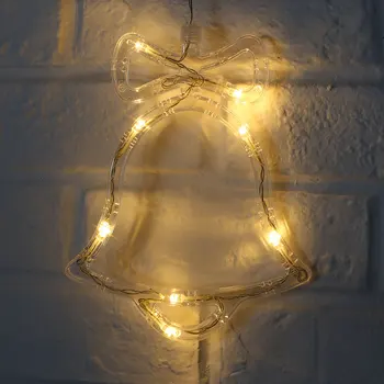 

Warm White New Arrival Sucker Lamp Christmas Festival Holiday Lighting Window Light Deer Bell Stars Home Decoration LED