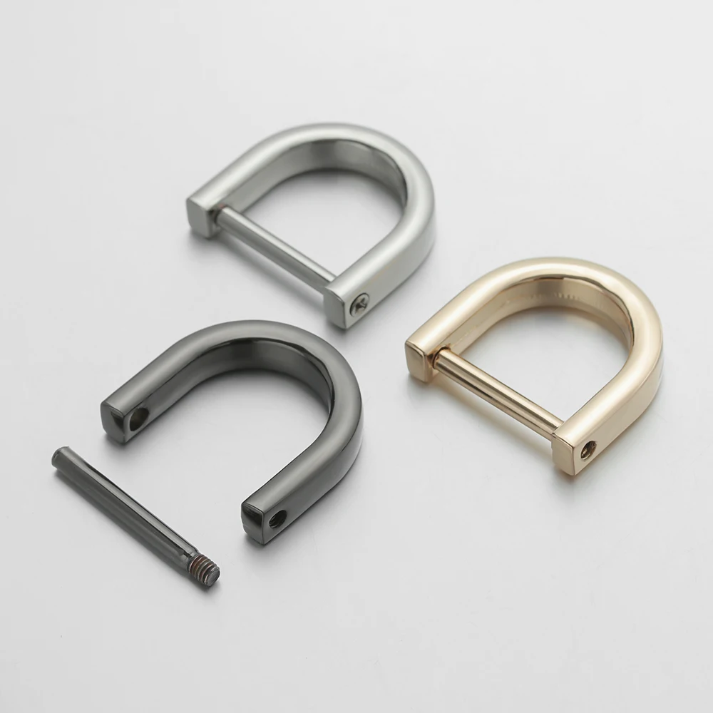 Metal Detachable open screw D Ring buckle shackle clasp for Leather Craft Bag strap belt 1PCS