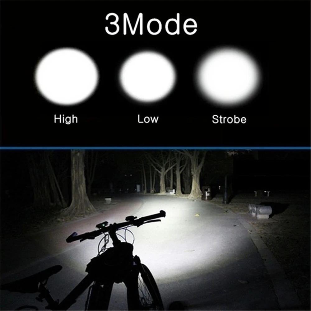 Top 4*T6 LED Bicycle Lights Waterproof 8800LM Bike Front Light Rechargeable Flashlight For Bicycle Lantern Headlight Cycling Torch 2