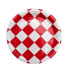 Aliexpress - 10pcs Disposable Plates For Birthday Bronzing Tableware Birthday Party Supply Dot Lattice Design Cartoon Disposable Tableware