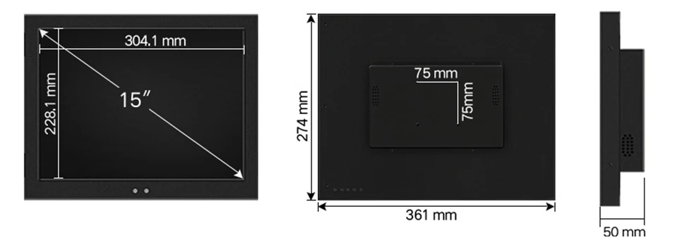 Monitores ultra finos impermeáveis do lcd do