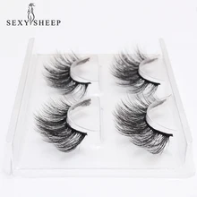 SEXYSHEEP 2 пары натуральные накладные Искусственные ресницы длинный макияж 3D норковые ресницы наращивание ресниц норковые ресницы для красоты
