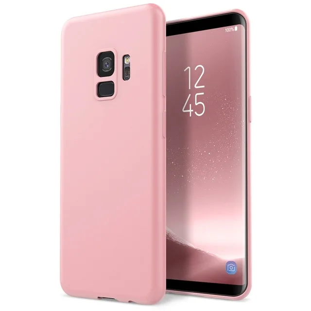 Pink Мягкий силиконовый чехол для samsung Galaxy A8 S9 плюс S8 S7 край S6 A3 A5 A7 J3 J5 J7 Примечание 3 4 5 8 ТПУ, конфетный чехол для телефона - Цвет: Pink