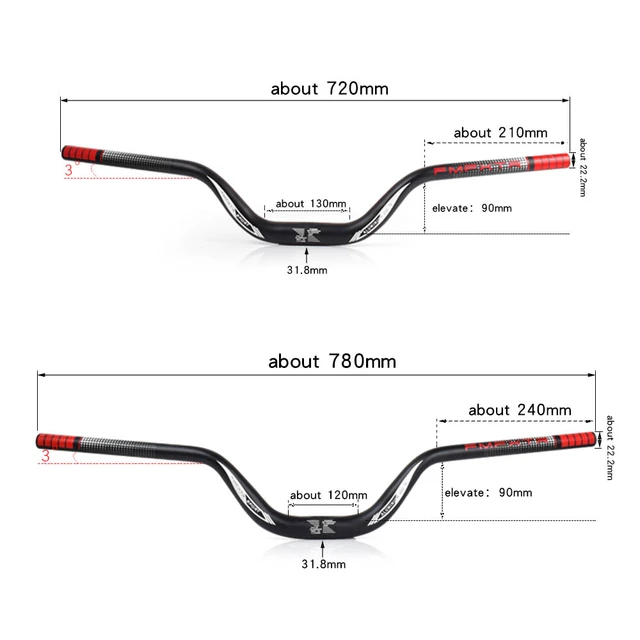 Berg Fahrrad Schwalbe-Förmigen Lenker MTB DH XM Fahrrad Lenker