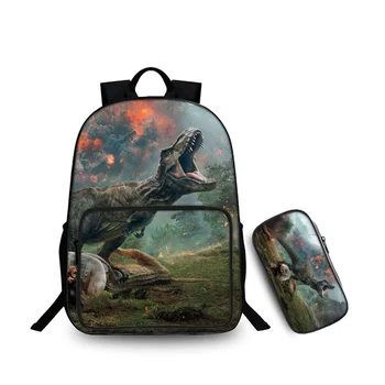 

2pcs/SET Kindergarten Bags Animal Kids Backpacks Children School Bags Jurassic Park Dinosaur Bagpack Toddler Mochilas Backpack