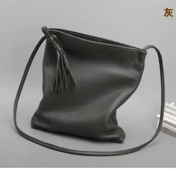 

Genuine Leather Women's Bag New Simple Atmosphere Soft Leather Messenger Bag Fashion Small Bag Leather Shoulder Bag