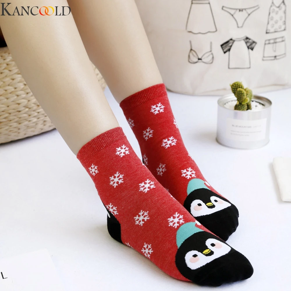 KANCOOLD/1 пара, рождественские Женские повседневные носки, милые носки унисекс, носки для бега, удобные, высокое качество, для мужчин и женщин, хлопковые, дышащие