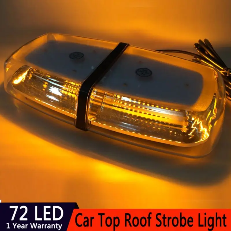72 светодиодный 5730 SMD автомобиля светящийся строб для машины, аварийный светильник AC/DC 12V 24V светодиодный Аварийные огни импортные высокой мощности 5730 SMD