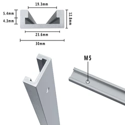 Outil de bricolage pour Table de travail du bois Type 30, fente de voie en T 30 60cm, alliage d'aluminium 